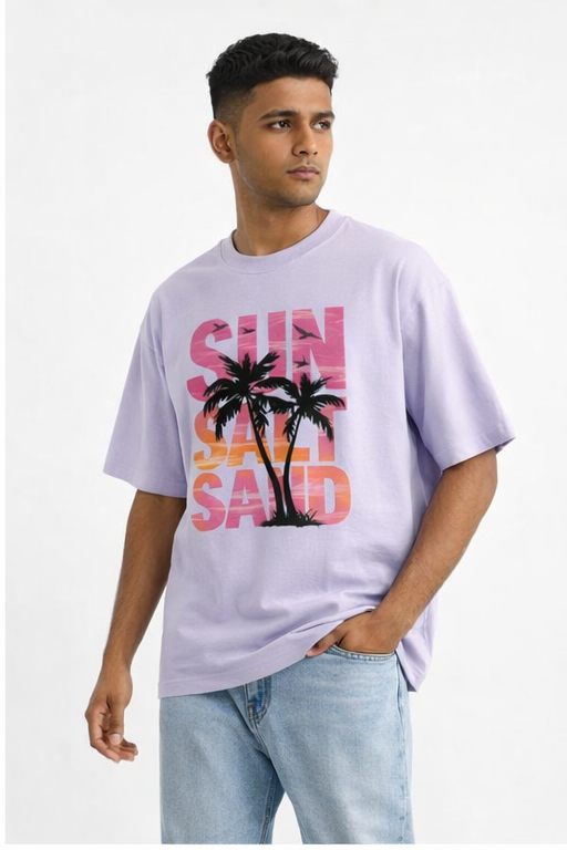 Sun Said Oversized T-Shirt – 240 GSM Cotton Summer Graphic Tee