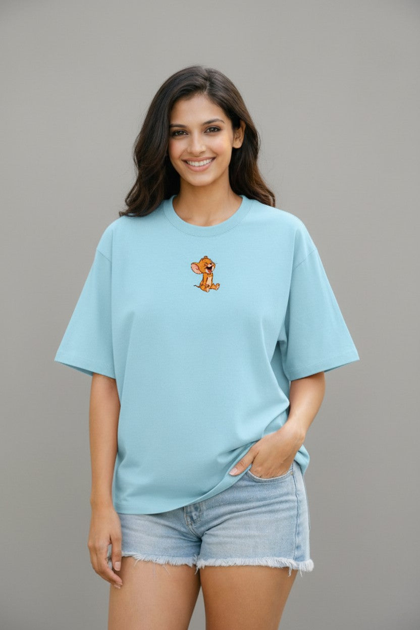 Jerry Embroidery printed on T-shirt