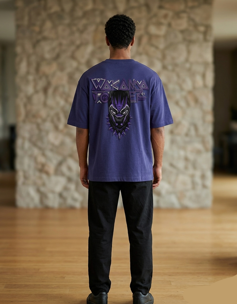 Wakanda Forever Graphic Oversized T-Shirt – 240 GSM Premium Cotton